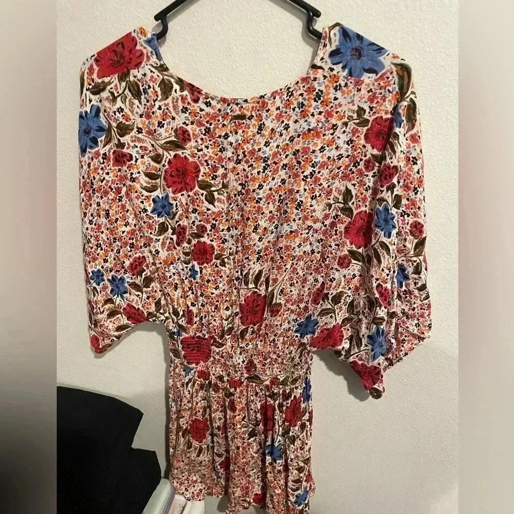 Oneill cold shoulder floral mini dress size XS - Picture 3 of 5